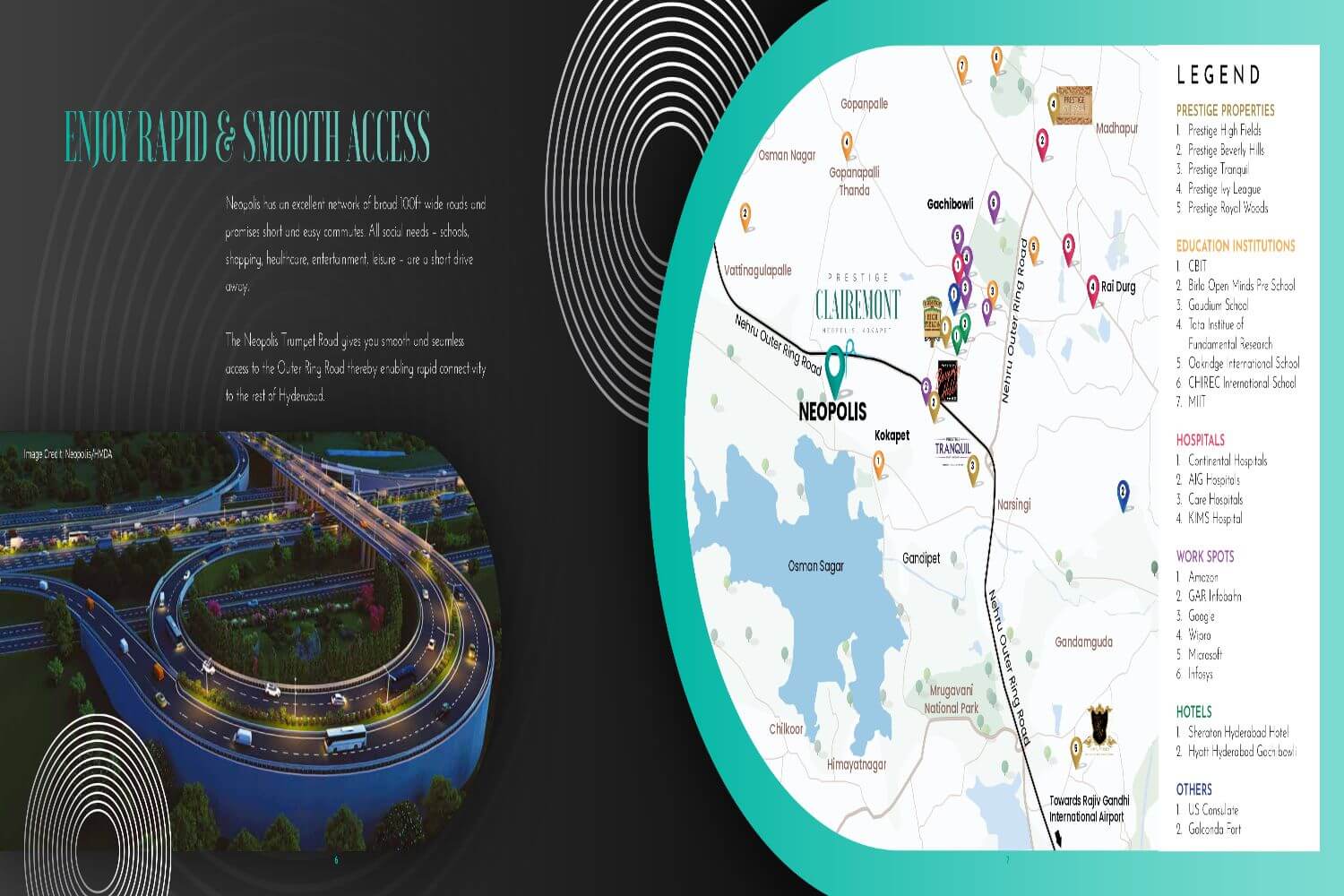 Prestige Clairemont Kokapet Location Map Prestige Clairemont Kokapet Location Map